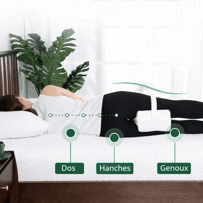 Oreiller pour dormeurs latéraux avec sangles - Lumbizen