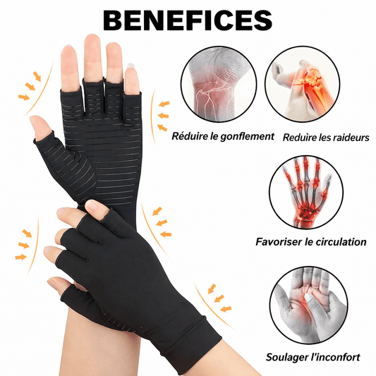 Gants de compression en cuivre pour l’arthrite - Lumbizen