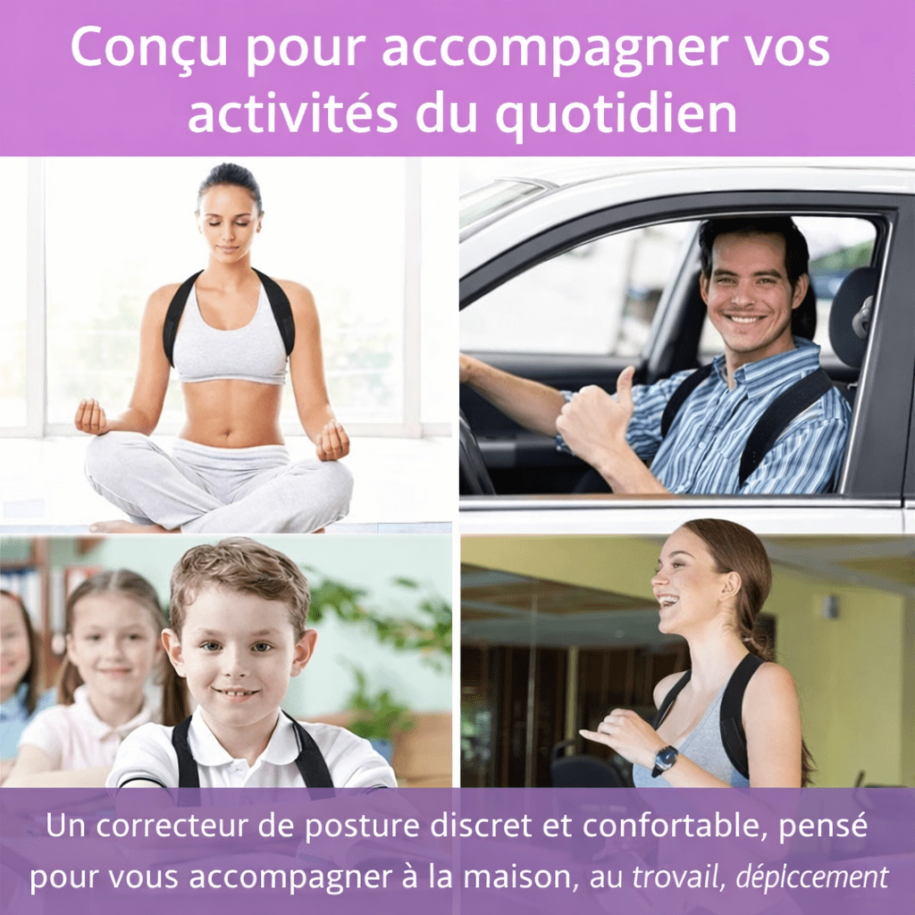 Correcteur de posture dos et épaules unisexe - Lumbizen