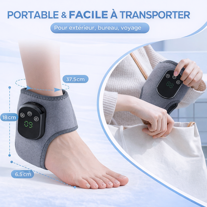 Masseur chauffant pieds et chevilles rechargeable