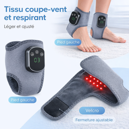 Masseur chauffant pieds et chevilles rechargeable