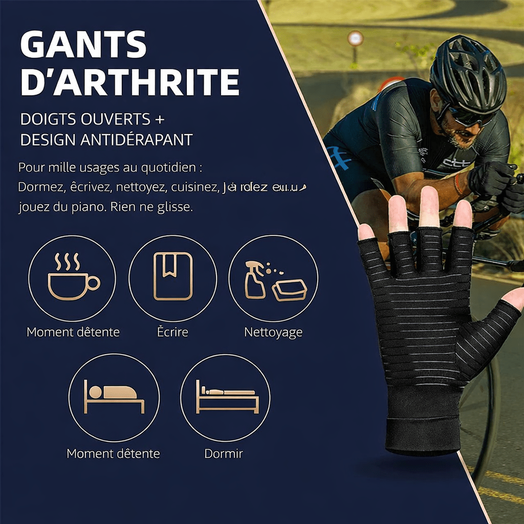 Gants de compression en cuivre pour l’arthrite - Lumbizen