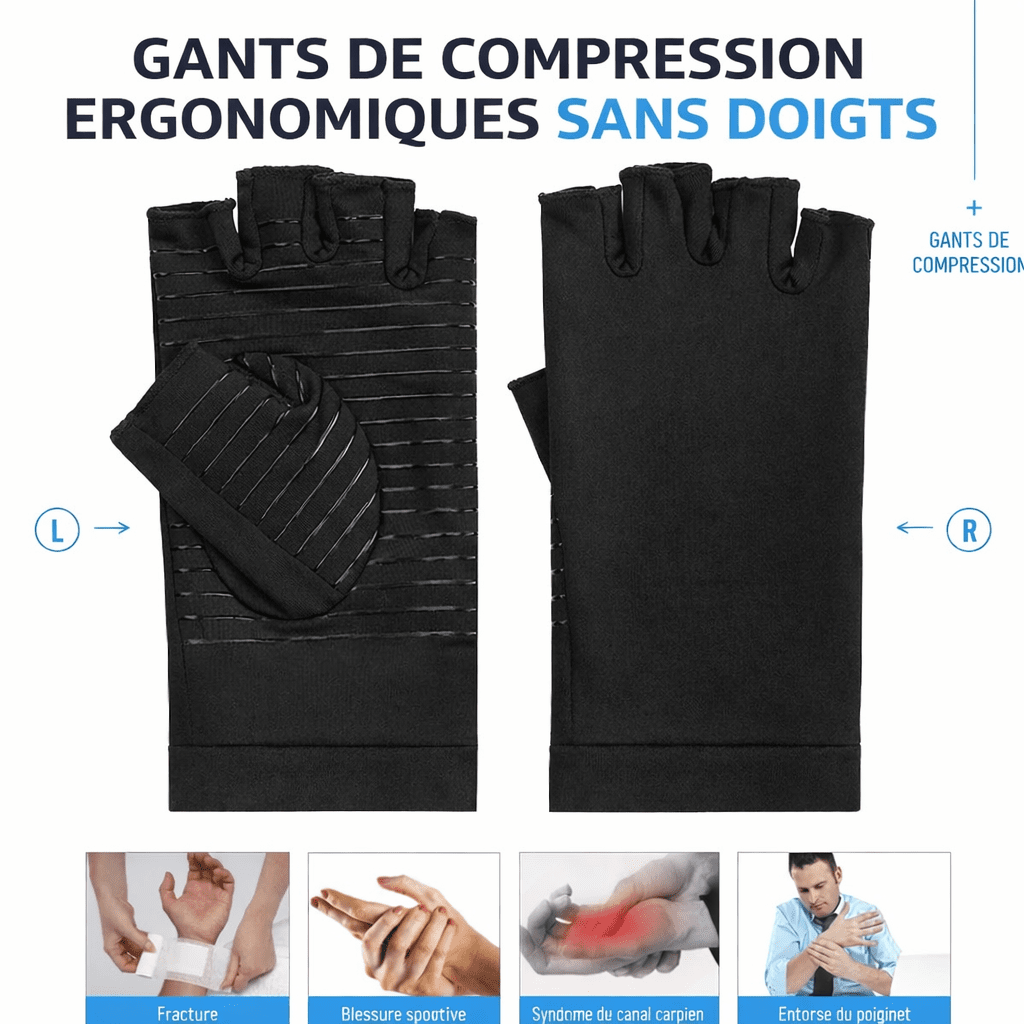 Gants de compression en cuivre pour l’arthrite - Lumbizen