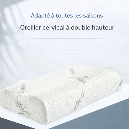 Oreiller long en mousse à mémoire de forme 50x30x10cm - Lumbizen