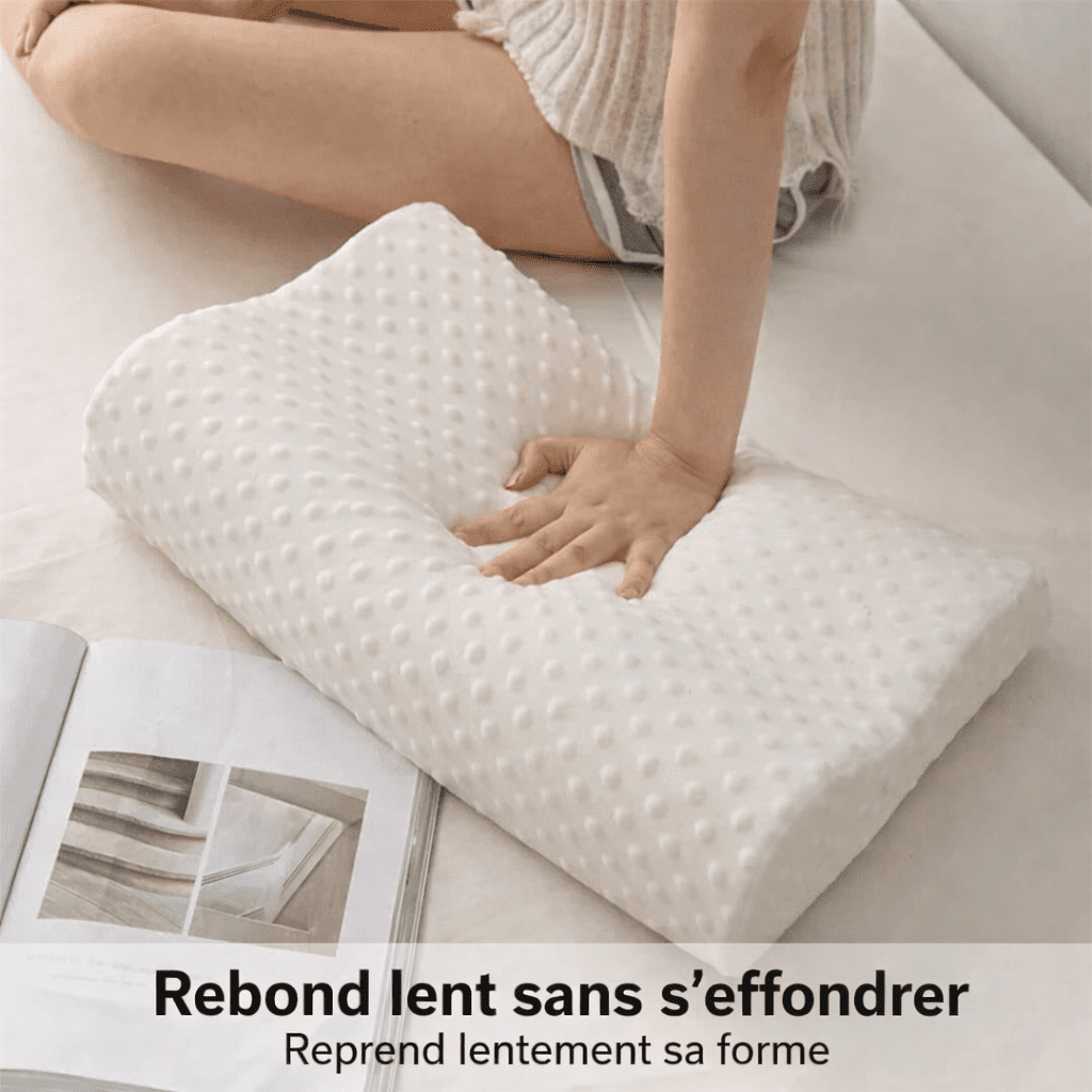 Oreiller long en mousse à mémoire de forme 50x30x10cm - Lumbizen