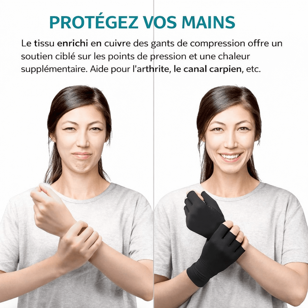 Gants de compression en cuivre pour l’arthrite - Lumbizen