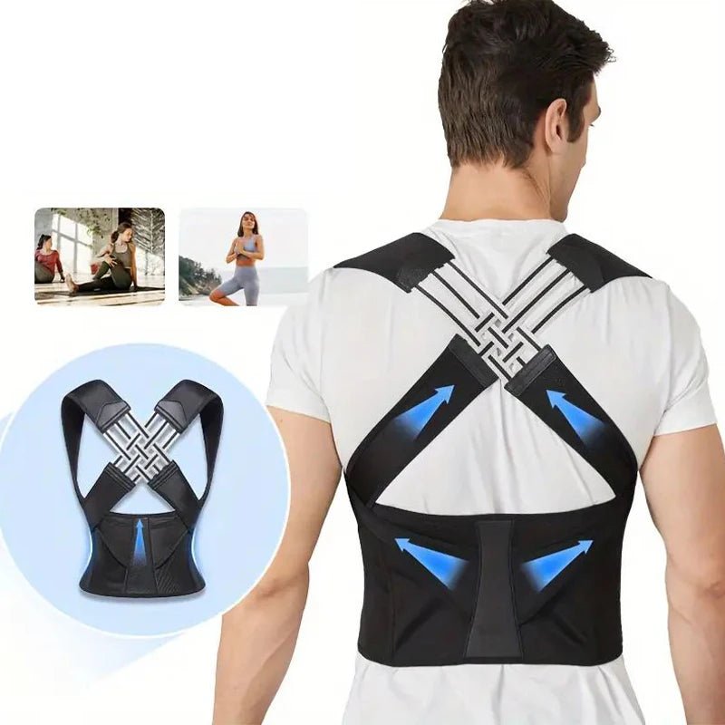 Correcteur de posture réglable unisexe pour le dos et les épaules - Lumbizen