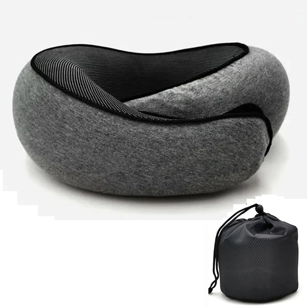 Oreiller de voyage en forme de U en mousse à mémoire de forme, réglable et portable - Lumbizen