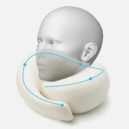 Oreiller de voyage en forme de U en mousse à mémoire de forme, réglable et portable - Lumbizen