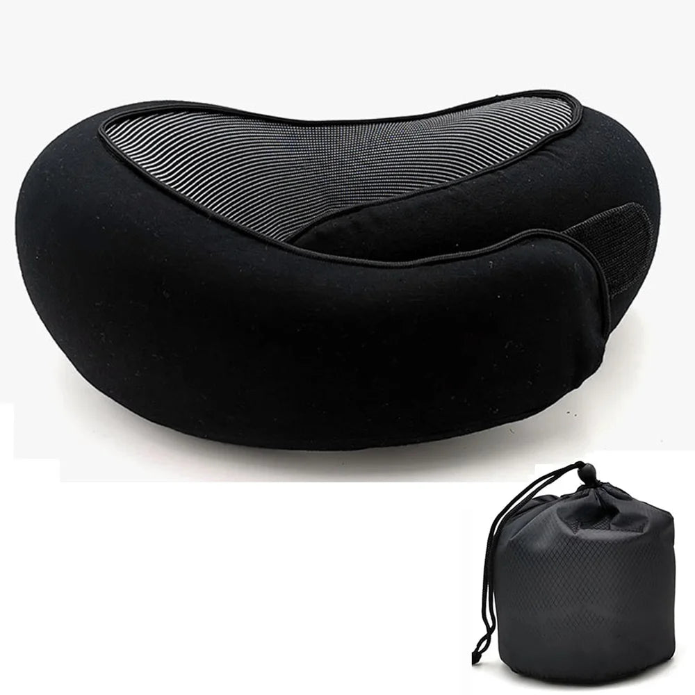 Oreiller de voyage en forme de U en mousse à mémoire de forme, réglable et portable - Lumbizen