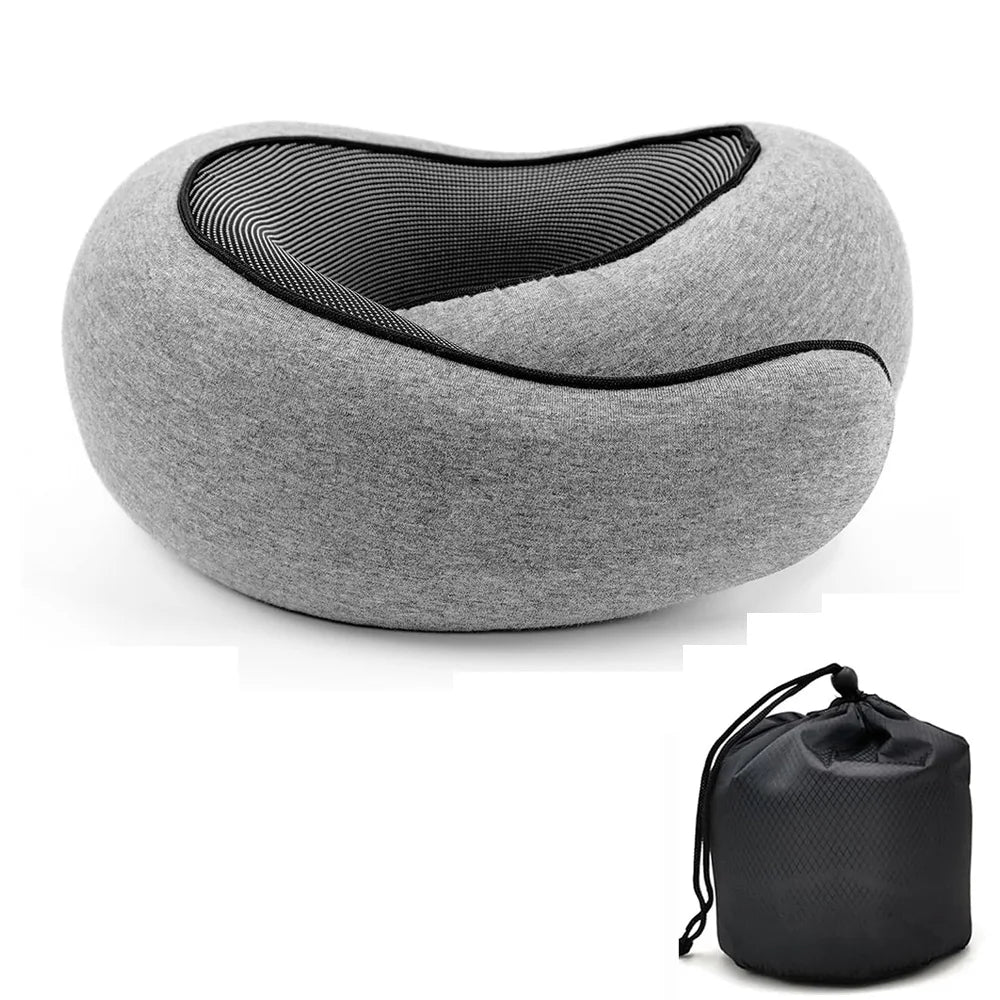 Oreiller de voyage en forme de U en mousse à mémoire de forme, réglable et portable - Lumbizen