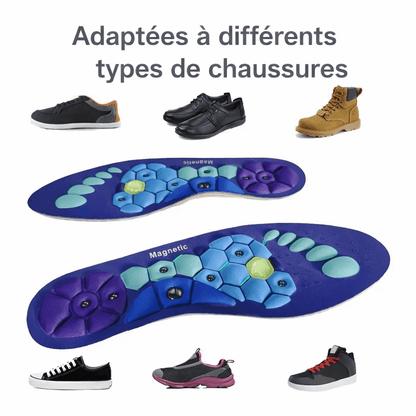 Semelles intérieures magnétiques avec support de voûte plantaire - Lumbizen