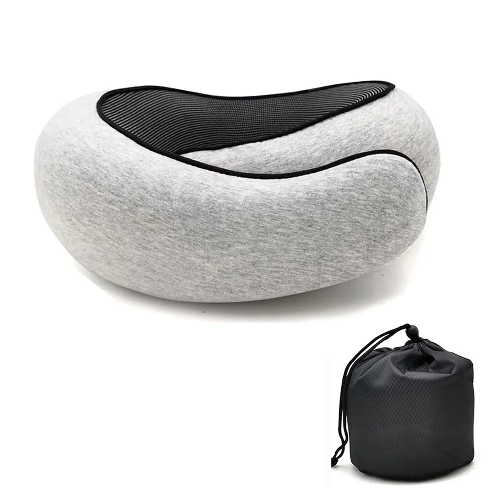Oreiller de voyage en forme de U en mousse à mémoire de forme, réglable et portable - Lumbizen