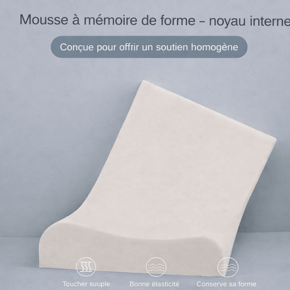 Oreiller long en mousse à mémoire de forme 50x30x10cm - Lumbizen
