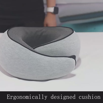 Oreiller de voyage en forme de U en mousse à mémoire de forme, réglable et portable